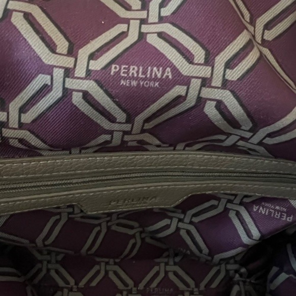 Perlina New York Snake Print Leather Shoulder Bag - Picture 4 of 6
